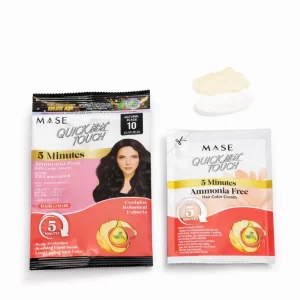 QUICK TOUCH AMMONIA FREE 5 MINS HAIR COLOR CREAM SACHET - Natural Black 10